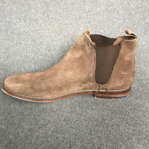 Eram Mens Brown Suede Chelsea Fashion Ankle Boots Pull On Round Toe EU 45 US 12 - Picture 3 of 9